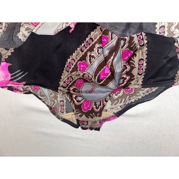 Roxanne Bra Fit Pink Floral 1-piece swimsuit 12/14 B Cup V-Front Skirt‎ - Picture 13 of 13